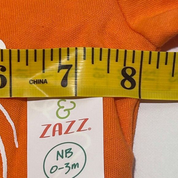 NWT Newborn Dot & Zazz 0-3 M Orange Sketchy Pumpkin Long  Sleeved 1-Piece Carrot - Picture 7 of 10